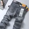 Jeans Masculino Reto Solto de Alta Elasticidade Espesso para Primavera e Verão, Item Popular de E-commerce Transfronteiriço para Transmissão ao Vivo