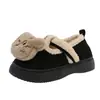 Bonitas pantuflas peludas, estilo nuevo, sin cordones, pantuflas de algodón de dibujos animados, Ropa de casa Rad, otoño/invierno 2026, adorable diseño de osito, cálidas