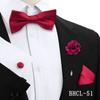 Gravata Borboleta Quadrada de Seda para Negócios Conjunto de 4 Peças Estilo Coreano Masculino Acessórios de Vestimenta para Banquete de Casamento Fábrica de Gravatas de Borboleta Estoque Pronto