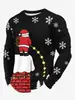 Nueva camiseta unisex de manga larga con estampado navideño transfronterizo, casual, holgada, cuello redondo, estampado digital