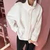 Elegante abrigo de manga larga para mujer, nueva colección otoño/invierno 2026, moda transfronteriza europea y americana, cuello alto, mezcla de lana sintética, top entallador
