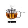 Juego de tetera de vidrio para el hogar, tetera con filtro, estufa eléctrica de cerámica, hervidor de gran capacidad, tetera de vidrio resistente al calor con flores, juego de té