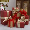 Caja de Regalo Hecha a Mano Navideña Decoraciones debajo del Árbol Juego de Siete Piezas Accesorios de Decoración para Ventana de Hotel y Centro Comercial Combinación de Adornos