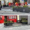 Macetero de Acero Inoxidable para Exteriores Calle Comercial Maceta Móvil Departamento de Ventas Macizo de Flores Canaleta de Hierro Rectangular para Flores Soporte para Flores para Plantar Flores