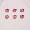 Decoraciones populares para uñas estilo caricatura japonesa con temática de gato KT, pequeños accesorios de resina, aretes DIY, pinzas para el cabello y accesorios para uñas, al por mayor
