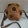 2024 Nuevo Peluche de Capibara Mochila de Capibara Linda Versátil Bolsa Mao Mao Mao Femenina Estudiante de Dibujos Animados Mochila Pequeña
