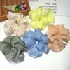 Nova coréia de grandes dimensões de seda brilhante cor sólida anel intestino grande anel de cabelo anel de cabelo elegante de seda laço de cabelo anel de cabelo acessórios para o cabelo