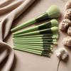 Set de 12 Brochas de Maquillaje Erlu Júpiter 12: Polvo Suelto, Rubor, Contorno, Pincel para Sombra de Nariz, Herramientas de Belleza Sin Costuras, Fijación de Maquillaje, Sombra de Ojos, Corrector