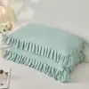 Fronha Estilo Princesa Transfronteiriça Japão Coreia Franzida Amiga da Pele Fronha Única Cor Sólida Hotel Pousada Fornecimento Direto da Fábrica Verão