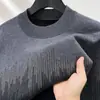 Malha de Lã Masculina, Malha Grossa para Pais de Meia-Idade e Idosos, Camiseta de Gola Redonda de Manga Longa, Camisa de Base, Top Quente