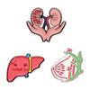 Broche de metal con forma de órgano personalizado de comercio exterior transfronterizo, insignia de aleación de hígado de cuerpo creativo, accesorios para bolsos, pin