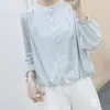 Primavera 2026 Nueva Marca Exclusiva Moda Elegante Con Volantes Encaje Botones Abiertos Manga Larga Adelgazante Blusa 111