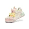 Zapatos infantiles Balabala, zapatillas para niñas, dijes de peluche dulces y lindos con forma de dona, zapatos casuales de otoño e invierno