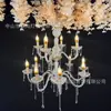 Candelabro de Acrílico Transparente para Boda Estilo Europeo Lámpara de Cristal Lujo Ligero Iluminación de Decoración de Boda Arreglo de Iluminación Venta al por Mayor Transfronteriza