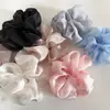 Elástico de Organza Perolado Transparente Versátil para Rabo de Cavalo Baixo, Penteado Alto, Coque e Acessórios de Cabelo