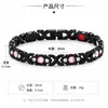 Pulseira Magnética de Liga com Diamantes em Forma de Trevo de Quatro Folhas de Aço Inoxidável Mais Vendida da Amazon, Joia Magnética Popular em Ouro Rosa
