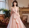 Vestido de Noche Rosa sin Tirantes Diseño de Ensueño de Hada Vestido para Ceremonia de Mayoría de Edad Graduación Anfitriona Actuación en Escenario para Mujeres