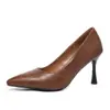 Zapatos de Salón Simples de Punta Fina para Primavera y Otoño, Zapatos de Boca Baja, Tacones Altos Delgados, Tallas Grandes 40-45, Zapatos Amazon