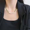 Collar de Perlas de Ágata Natural para Mujer, Lujo Ligero, Sensación de Alta Gama, Cadena de Lana, Diseño de Estilo Chino Nuevo, Sensación de Diseño, Versátil, Cadena de Collar Distintiva