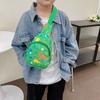Nueva Bolsa Infantil Cangurera de Dinosaurio Bolso Cruzado Estampado para Niños y Niñas Bolso Cruzado de Hombro para Monedas Estilo Occidental de Alta Calidad