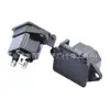 Enchufe de Tres Pines C14 Certificado Estándar Americano ETL 10A Adaptador de Corriente AC Impermeable Enchufe vertical IEC