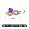 Colgante Doble Piedra Preciosa Corazón Colgante DIY Collar Pulsera Accesorios Piezas de Joyería Directo del Fabricante, Se Puede Mezclar al por Mayor para Ventas Transfronterizas