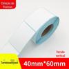 Etiquetas Adesivas Térmicas Verticais Tri-Proof 4060 Etiqueta de Roupa para Pendurar Impressão de Preço Papel de Etiqueta para Certificado Personalização