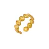 Anillo Abierto de Acero Inoxidable con Forma de Estrella de Mar y Concha, Temática Oceánica, Chapado en Oro de 18 Quilates, Joyería de Vacaciones para Mujer, Venta al por Mayor