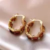 Nuevos Pendientes de Cristal Populares Color Café 2025, Lujo Accesible y Pendientes de Gama Alta, Pendientes Femeninos Únicos y Hermosos para Otoño e Invierno