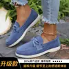 Zapatos casuales sin cordones talla extra para mujer, nueva colección primavera/otoño 2026, con diseño de moño, estilo casual y suelas antideslizantes