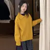 Conjunto de outono para meninas 2026 novo estiloso e moderno suéter de tricô e calça xadrez para look retrô de outono infantil