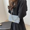 Bolsa Feminina 2026 Estilo Coreano Tendência Nova Moda Elegante Pequena Quadrada Tendência Ombro Único Elegante Transversal Pequena