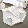 Ropa interior de seda de hielo sin dejar rastro para mujer, pantalones de mascarilla ultrafinos, transpirables, de seda morera, con entrepierna agradable para la piel, estilo japonés, calzoncillos para niña