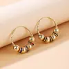 Pendientes de Aro Dorados Retro Clásicos Transfronterizos para Mujer con Burbujas, Incrustaciones de Circonia de Colores, Pendientes Elegantes al por Mayor