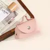 Mini Bolso de Cuero Creativo Billetera para Monedas Bolso para Auriculares Bolso de Cosméticos Llavero con Colgante DIY Funda de Cuero para Auriculares