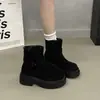 Nuevas botas cortas para mujer, botas cómodas y ajustadas, tacón grueso de moda, botas de moda versátiles de suela gruesa para mujer, Otoño 2026