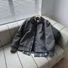 Chaqueta retro americana Detroit, colección de otoño para hombre, diseño de corte limpio, cuello estilo béisbol, chaqueta de trabajo de lona lavada