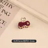 Pegador de Flocagem de Flores Pequeno Presilha de Cabelo de Princesa Feminina Outono e Inverno Veludo Vermelho de Alta Qualidade Laço Headwear de Ano Novo