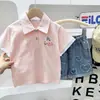 Camisas Polo de Verão para Crianças 2026 Novas Camisas Polo Estilosas de Manga Curta para Crianças Maiores, Manga Curta de Verão Atacado Dropshipping
