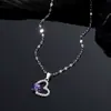 Collar con Colgante de Cruz y Estrella con Lazo de Diamante Rosa de Alta Gama Transfronterizo Europeo y Americano Set de Joyería para Mujeres