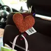 Gancho de Felpa con Forma de Corazón para Respaldo de Asiento de Coche Lindo Almacenamiento Multifuncional para Asiento de Coche Suministros para Coche