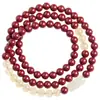 Fidelidad de fábrica púrpura cinabrio arena dorada arena imperial mineral en bruto pulsera de cuentas de Buda jade ágata pulsera multicírculo joyería recepción generación envío