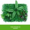 Decoração de parede de gramado de simulação material verde de eucalipto de relvado interno e externo Greening parede de planta verde falsa parede de planta