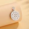 Colgante antiguo vintage de plata de ley S999 con doble cara de Dios de la Riqueza, colgante de filamento hueco, collar de ocho brújulas del tesoro para mujer