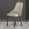 Silla de comedor minimalista italiana silla moderna simple silla con respaldo de lujo ligero taburete para apartamento pequeño hogar hotel restaurante metal