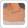 Collar Retro de Cuentas de Semilla Coloridas Zinc Fresco y Dulce Estilo Pastoral Madera de Abeto Rojo Sin Jinhua Otra Joyería Haoyue