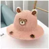 Sombrero de sol para niños, ala grande, para verano, para playa, pescador, paja