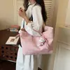 Bolsa Feminina Grande Capacidade Casual Transfronteiriça 2024 Nova Versátil Padrão Trançado Bolsa de Ombro para o Dia a Dia Bolsa Tote Simples