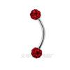 Brincos, Piercings de Sobrancelha, Anéis de Umbigo, Joias para Piercing 4mm com Ponta Dupla Totalmente Cravejados de Diamante, Simples e Estilosos, Venda Quente Europeia e Americana