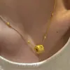 Pulsera Flor de Ventana de Cuatro Hojas de Seda y Satén Estilo Xiaohongshu, Anillo de Pulsera Antiguo, Collar Pequeño y Exquisito, Cadena para Clavícula